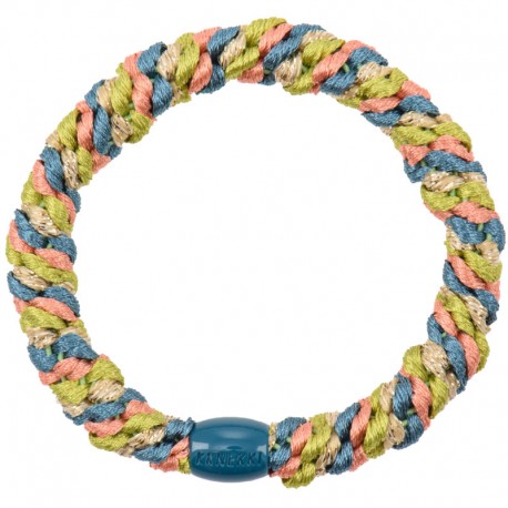 Bracelet élastique cheveux Kknekki bleu canard