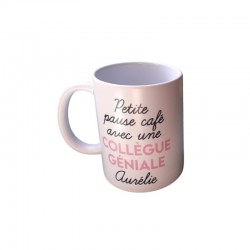 Mug personnalisé avec le prénom d'une collègue